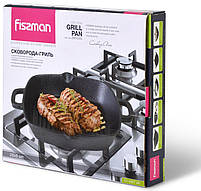 Сковорода-гриль чавунна Fissman Naestved 26х26см mebelime з литими ручками, фото 3