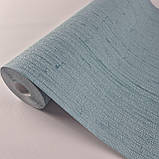 Шпалери вінілові 0.53 × 10.05 м Marburg 82099, темно-блакитні для спальні, вітальні, кабінету, фото 3