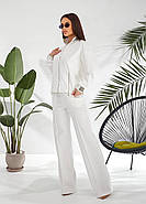 Жіночий брючний трикотажний костюм на блискавці (р.42-44,46-48) Туреччина, фото 3