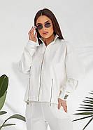 Жіночий брючний трикотажний костюм на блискавці (р.42-44,46-48) Туреччина, фото 5