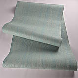 Шпалери вінілові 0.53 × 10.05 м Marburg 82079, бірюзові для спальні, вітальні, кабінету, фото 3