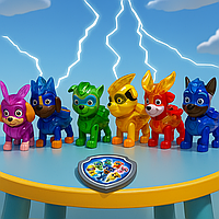 Ігровий набір 6 героїв рятувальників із підсвічуванням щенячий патруль