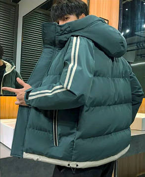 Куртка чоловіча зимова для хлопчика підлітка зелена