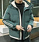 Куртка чоловіча зимова для хлопчика підлітка зелена, фото 7