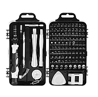 Набір інструментів 115 в 1 для ремонту електроніки, телефонів та ноутбуків. Прецизійні викрутки CrV (98 біт) з магнітною ручкою та