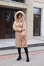 Жіноче зимове пальто з капюшоном ПВ-391 р-ри 42–58, фото 3
