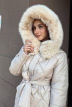 Жіноче зимове пальто з капюшоном ПВ-391 р-ри 42–58, фото 5