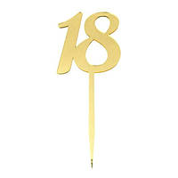 Дзеркальний топпер "18", золото