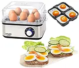 Яйцеварка Adler AD 4486, 8 яєць, 500 Вт, автовідключення, форма для яєчні, металевий корпус, фото 6