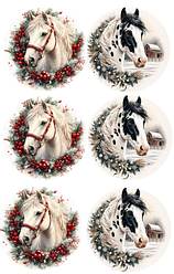 Вафельна картинка для кондитерських виробів "Символ року 2026", (лист А4)