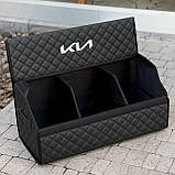 Органайзер у багажник з логотипом KIA з екошкіри, чорний, 65 см, автомобільний органайзер, фото 3