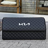 Органайзер у багажник з логотипом KIA з екошкіри, чорний, 65 см, автомобільний органайзер, фото 2