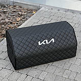 Органайзер у багажник з логотипом KIA з екошкіри, чорний, 65 см, автомобільний органайзер, фото 5