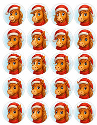 Вафельна картинка для кондитерських виробів "Символ року 2026", (лист А4)