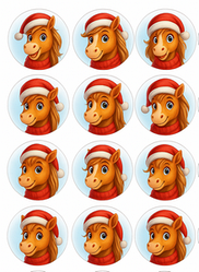 Вафельна картинка для кондитерських виробів "Символ року 2026", (лист А4)