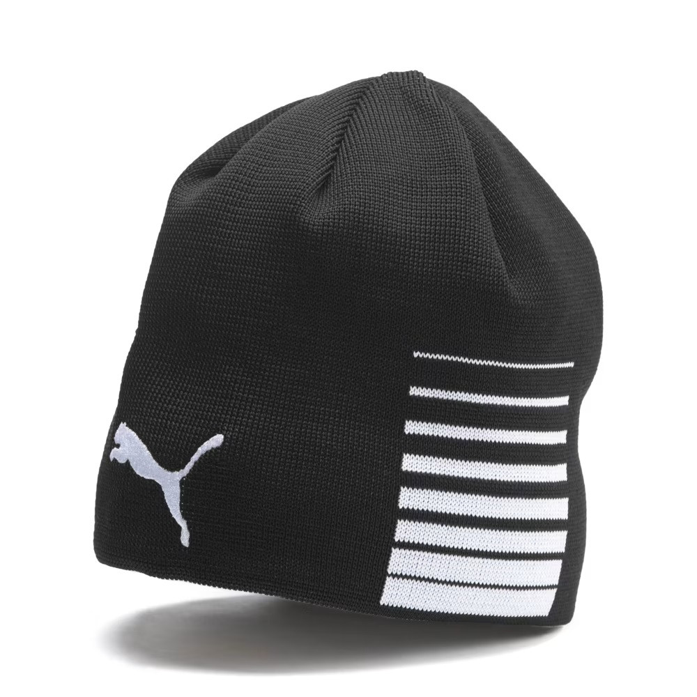 Шапка двостороння Puma Liga Reversible Beanie 022357 03 (чорна, біла, поліестер, осінь, зима, спортивна, бренд пума)