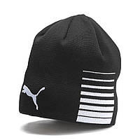 Шапка двостороння Puma Liga Reversible Beanie 022357 03 (чорна, біла, поліестер, осінь, зима, спортивна, бренд пума)