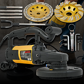 Потужна шліфувальна машина Profter ZX-18 для бетонних поверхонь (Ø180 мм, 3800 Вт)