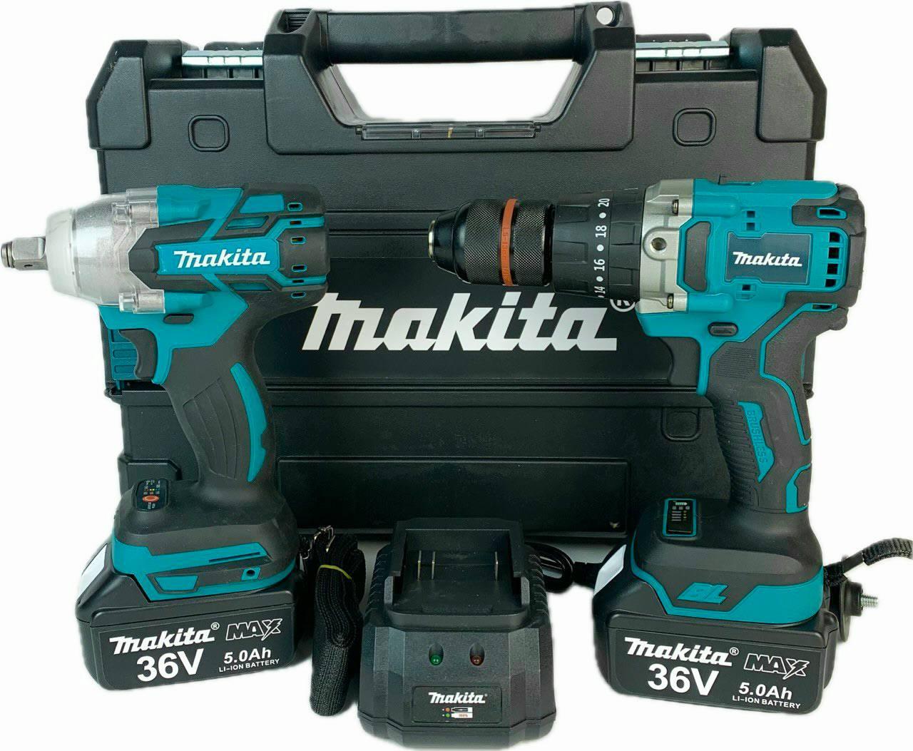 Набір Makita 2в1 (36V, 5AH) безщітковий, Шуруповерт Makita DTW 485, гайковерт Makita DTW 301, фото 1