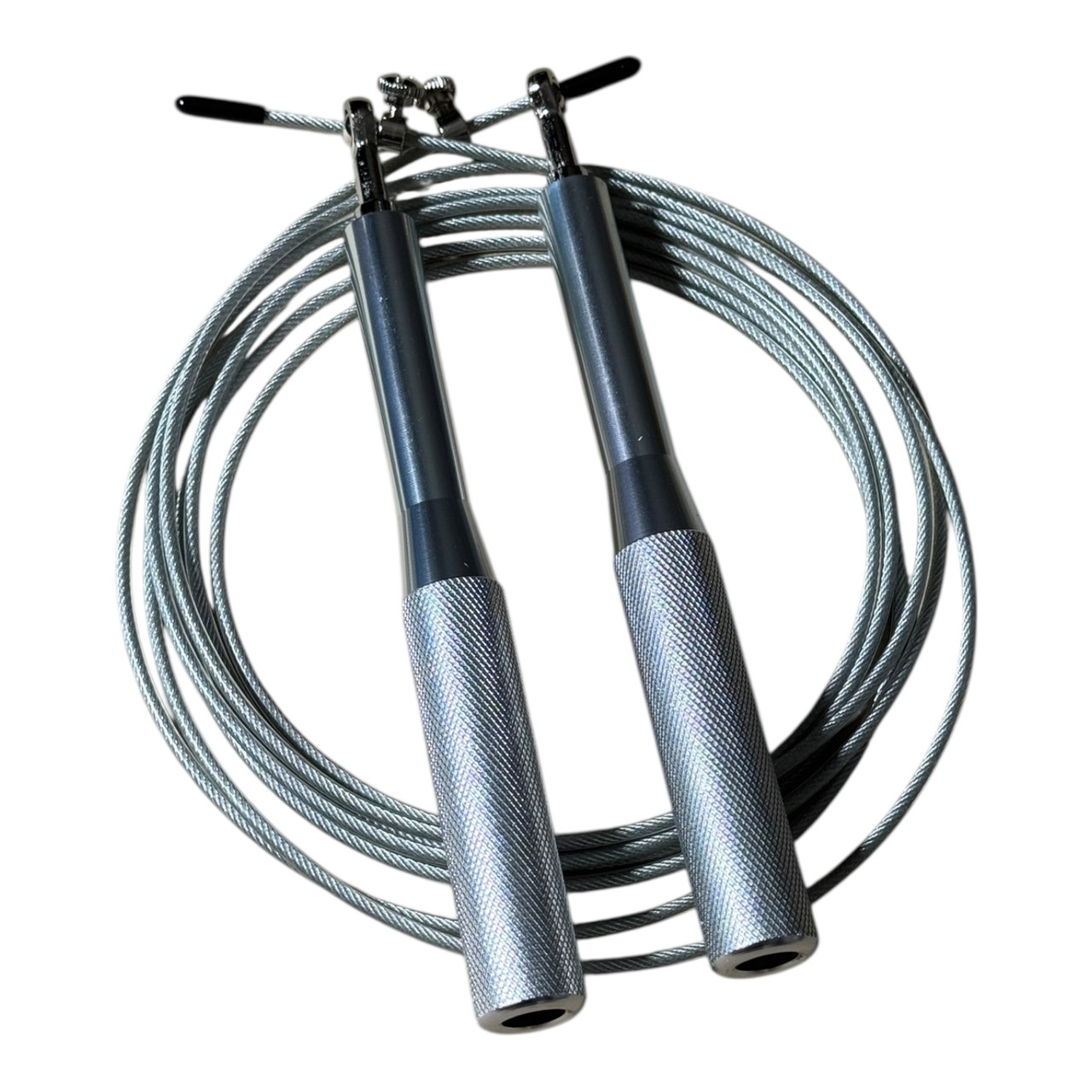 Швидкісна скакалка MuvNext Jump Rope Silver Металевий трос Алюмінієві ручки