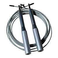 Швидкісна скакалка MuvNext Jump Rope Silver Металевий трос Алюмінієві ручки