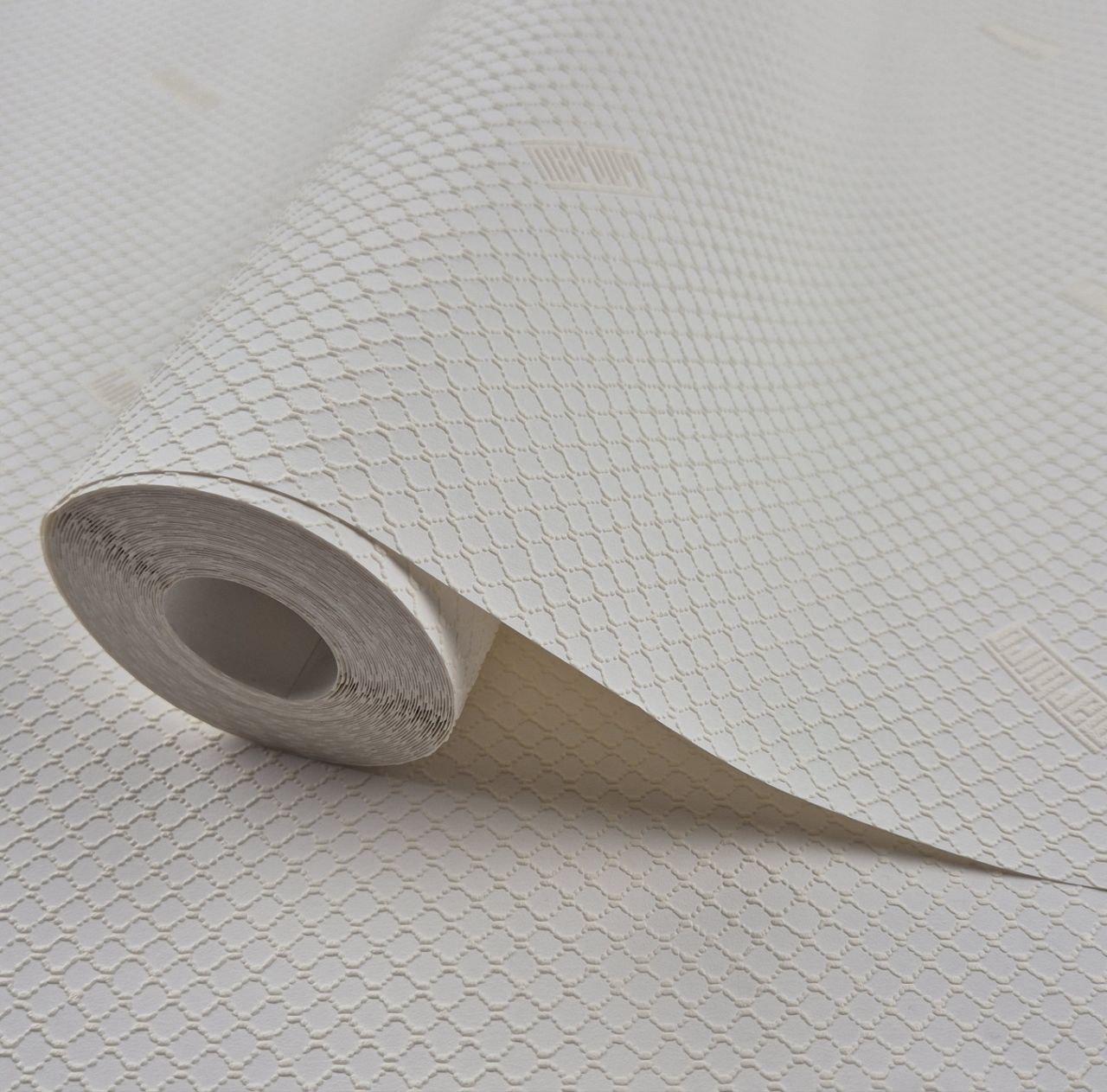 Шпалери вінілові 0.53 × 10.05 м Marburg 81012, молочні для спальні, вітальні, кабінету, фото 1