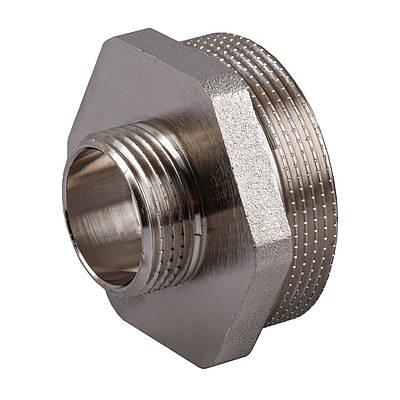 Ніпель редукційний 2" ЗР х 1" ЗР, нікель, фітинги латунні різьбові