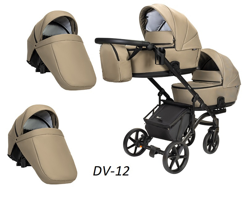 Дитяча універсальна коляска 2 в 1 для двійні "Velio Duo", фото 1