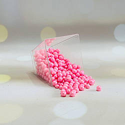 Рисові кульки для кондитерських виробів рожевий діамант, 5 мм, 20 г