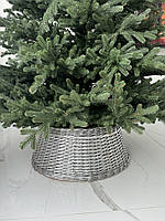 Спідниця під ялинку в срібному кольорі D-65см