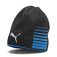 Шапка двостороння Puma Liga Reversible Beanie 022357 02 (чорна, синя, поліестер, осінь, зима, спортивна, бренд пума)