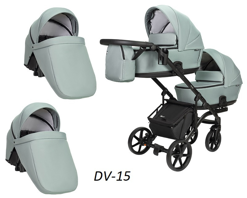 Дитяча універсальна коляска 2 в 1 для двійні "Velio Duo", фото 1