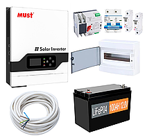 Комплект резервного живлення Must Рower PV18-1512VPM 1500W (АКБ LiFePO4 1280Wh)