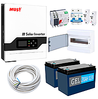 Комплект резервного живлення Must Рower PV18-3224VPM 3200W (АКБ 2 х GEL 2400Wh)