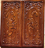 Нарди з дерева Скорпіон 50х46см ручної роботи, фото 3