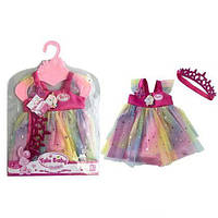 Одяг для пупсів і ляльок, у пакеті, Yala Baby — плаття з короною