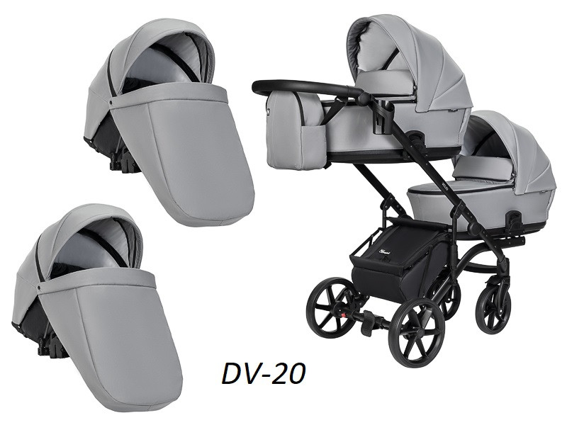 Дитяча універсальна коляска 2 в 1 для двійні "Velio Duo", фото 1