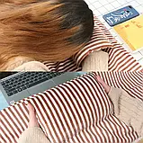 Плед із підігрівом USB для затишних вечорів 105*65 см шаль-плед із підігрівом у смужку Lesko, фото 7