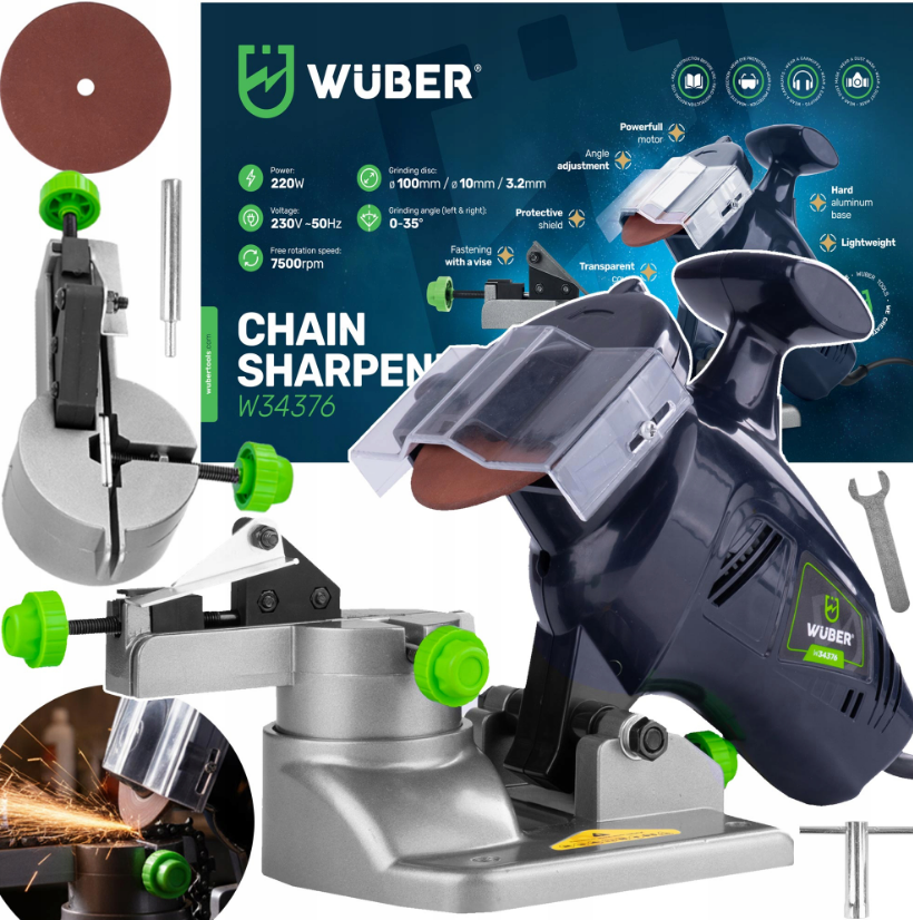Верстат для заточування ланцюгів 220W Wuber (Польща), фото 1