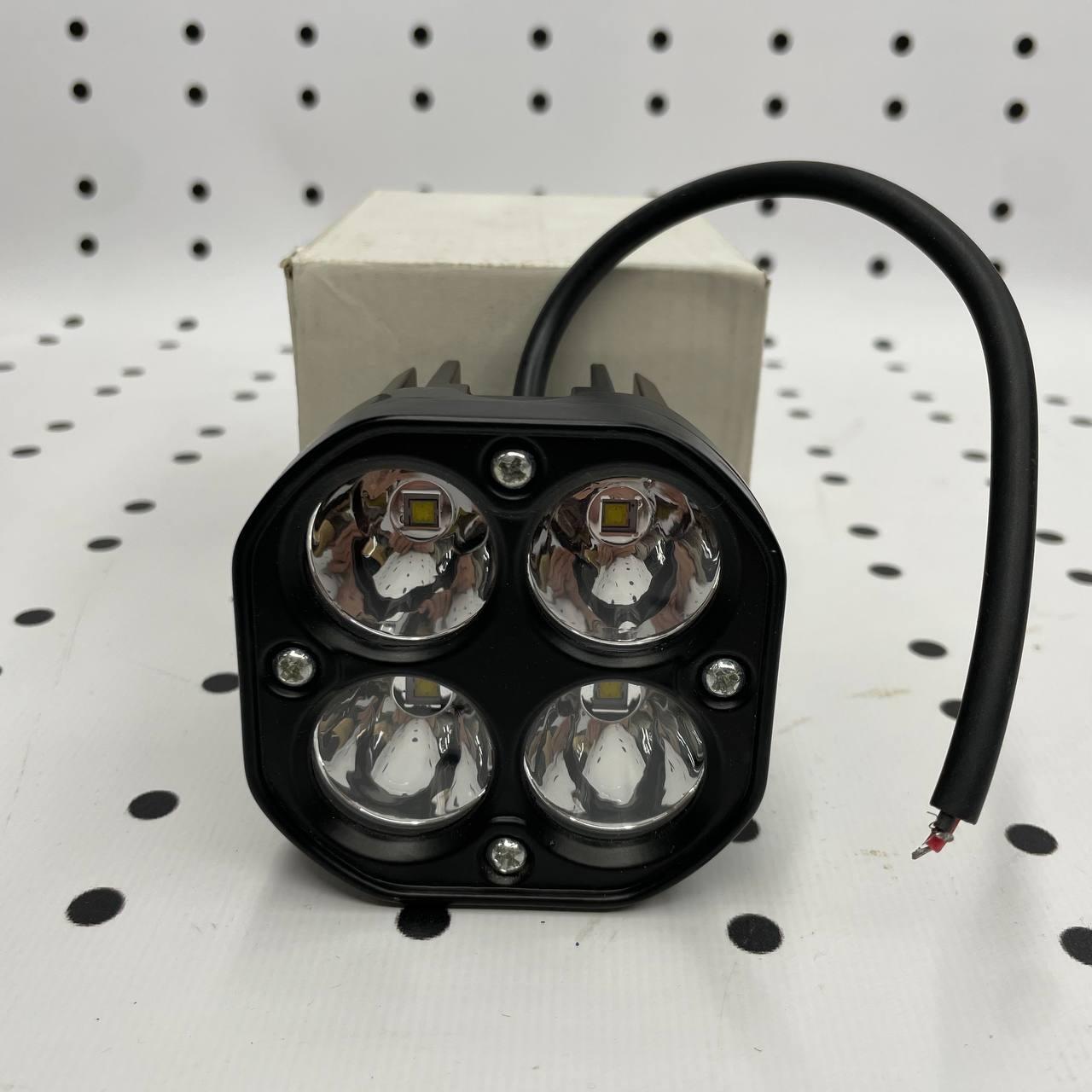 Фара LED кругла 40W (4діодів 10W White) (7.2смх6,9см), фото 1