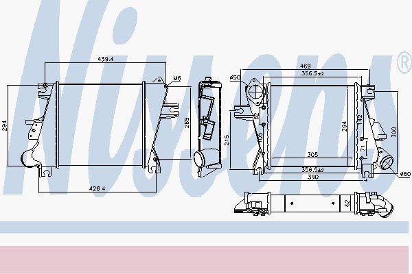 Інтеркулер NISSAN X-Trail (01-) 2.2 DCI Nissens 96527