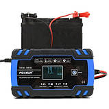 Зарядний пристрій для акумуляторів Foxsur FBC122408D (12V 8A / 24 V 4 A, 6-150 Ah), імпульсний, автоматичний, фото 5