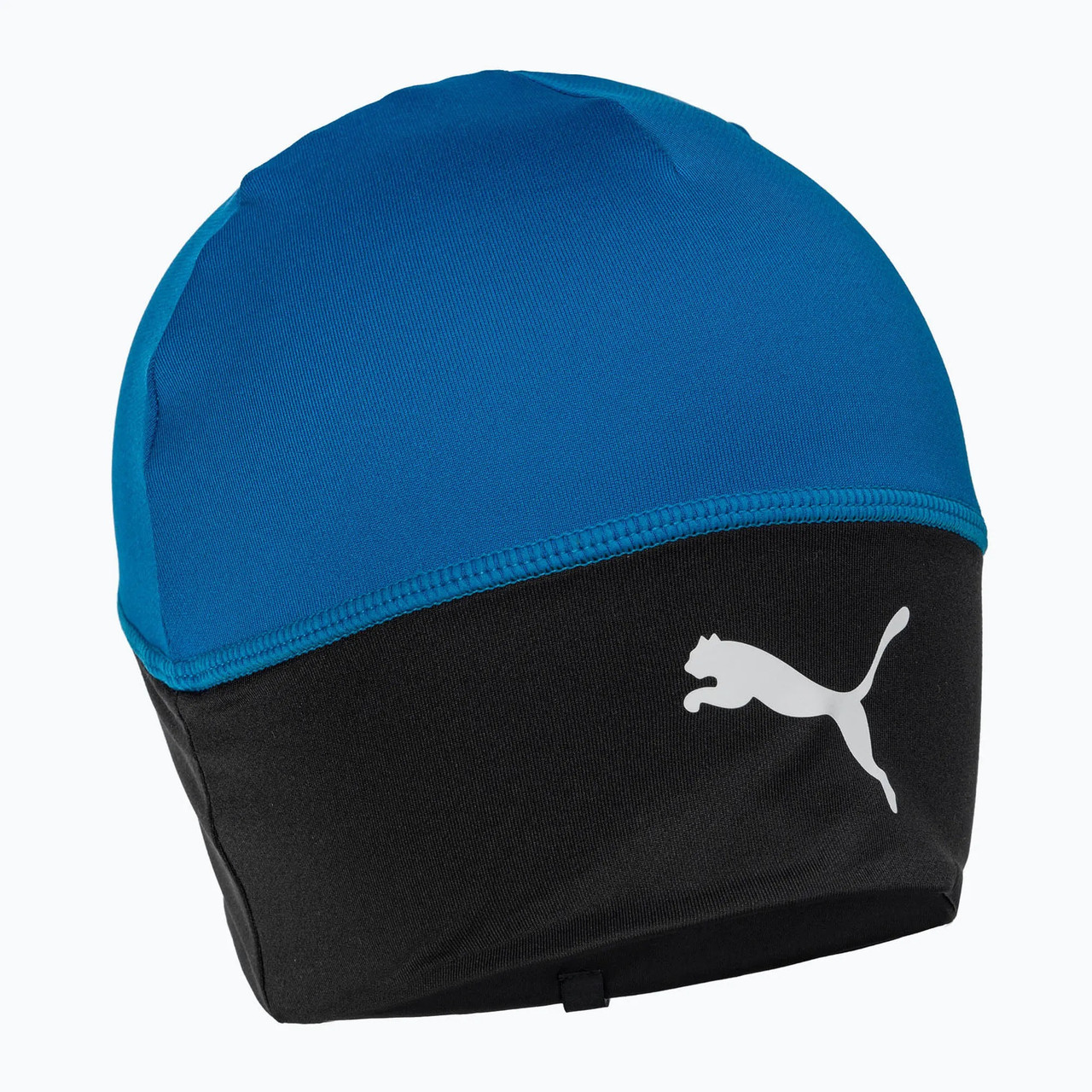 Шапка тренувальна Puma Liga Beanie 022355 02 (чорна, синя, поліестер, еластична, спортивна, бренд пума)