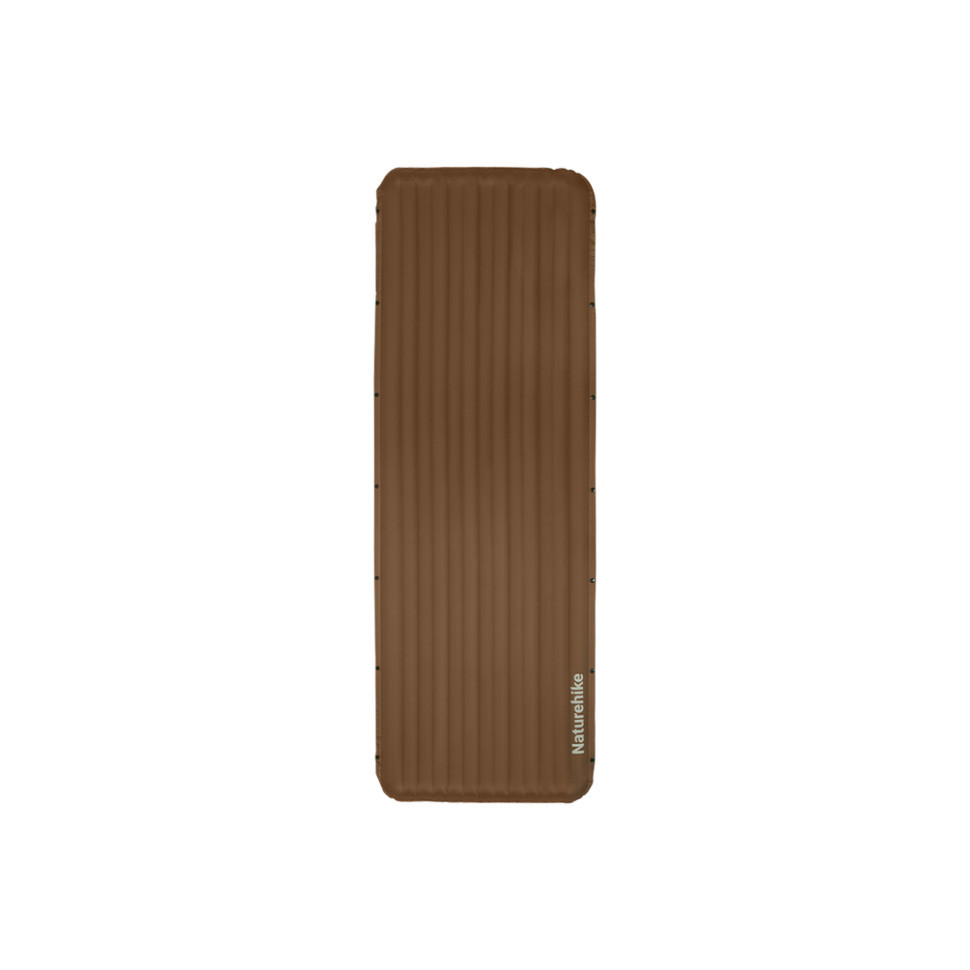 Матрац туристичний надувний одномісний Naturehike CNK2450WS034, 198х68х9.5 см, коричневий, для кемпінгу із мішком для надування, фото 1