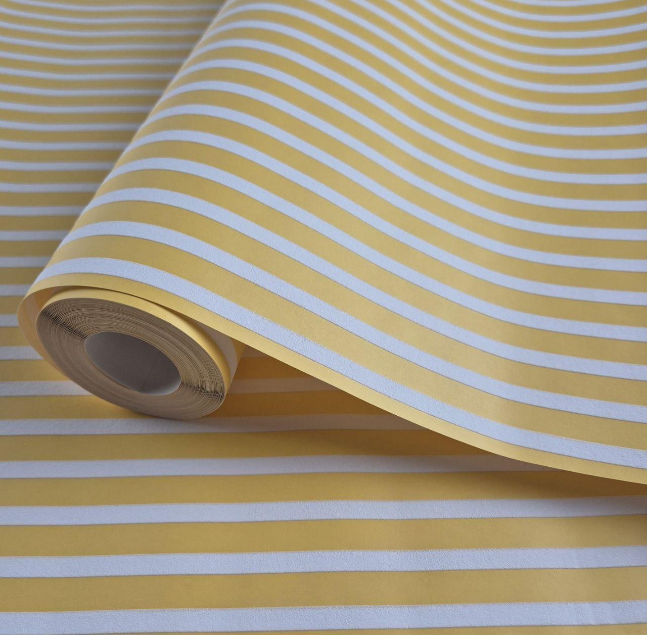 Шпалери вінілові 0.53 × 10.05 м Marburg 71609, жовто-білі для спальні, вітальні, кабінету, фото 1