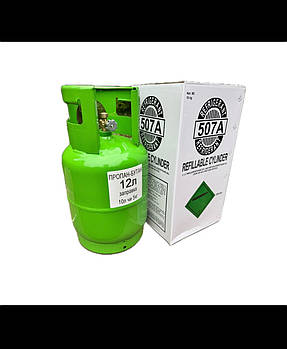 Газовий балон 12 л пропановий із захисним клапаном, вентиль італійський