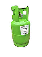 Газовий балон 12 л пропановий із захисним клапаном, вентиль італійський, фото 2