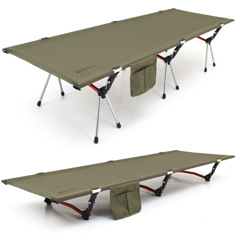 Ліжко складане Naturehike ультралегке NH19JJ006, алюміній, зелений, фото 1