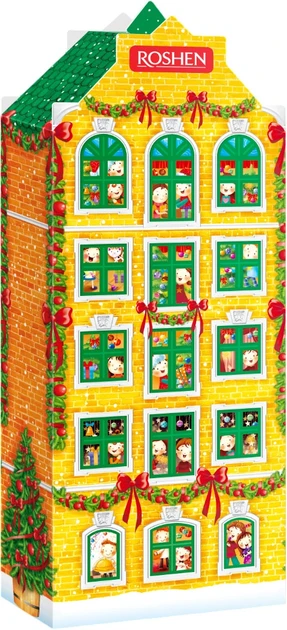 2026 Подарунок Новорічний Рошен (Roshen) №11 Новорічний будинок 729г, фото 1