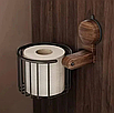 Тримач для туалетного паперу з містким кошиком діаметром до 12 см на вакуумному кріпленні, фото 2